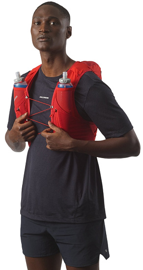 Жилет Salomon Adv Skin 12 Set Flame Scarlet/Haute Red - Фото 4 большая