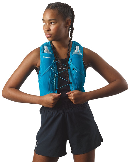 Жилет Salomon Active Skin 12 Set Blue Danube/Blue Curacao - Фото 4 большая