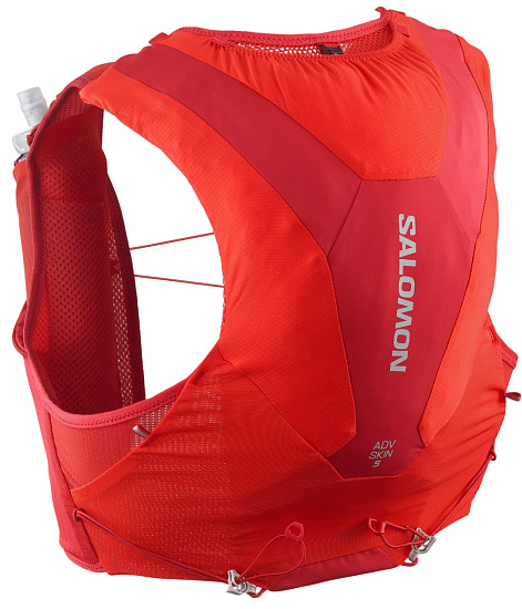 Жилет Salomon Adv Skin 5 Set Flame Scarlet/Haute Red - Фото 1 большая