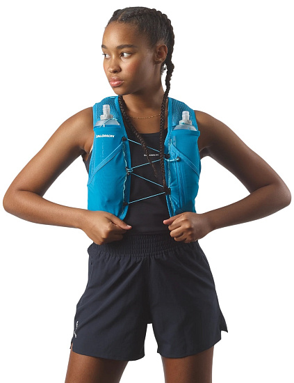 Жилет Salomon Active Skin 8 Set Blue Danube/Blue Curacao - Фото 3 большая