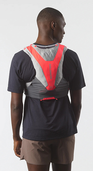 Жилет Salomon Adv Skin 5 Set Castelrock/Alloy/Neon Flame - Фото 3 большая