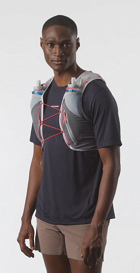 Жилет Salomon Adv Skin 5 Set Castelrock/Alloy/Neon Flame - Фото 4 большая