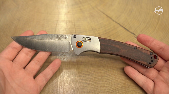 Нож Benchmade Crooked River Dark Brown Wood/Satin - Фото 2 большая